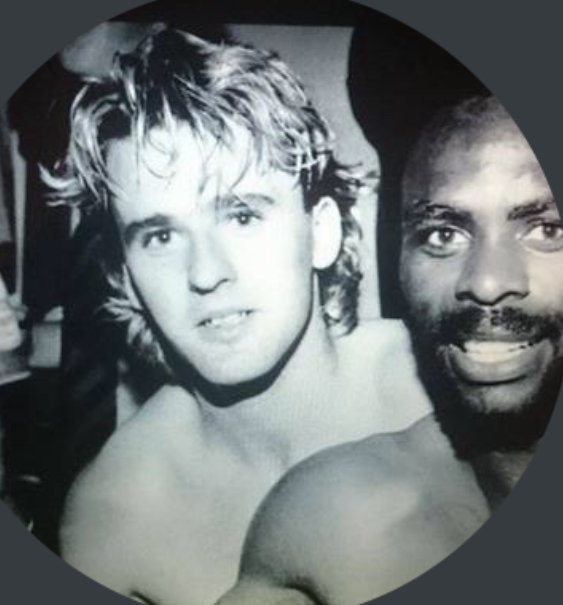 John Byrne pictured with Keith Walwyn