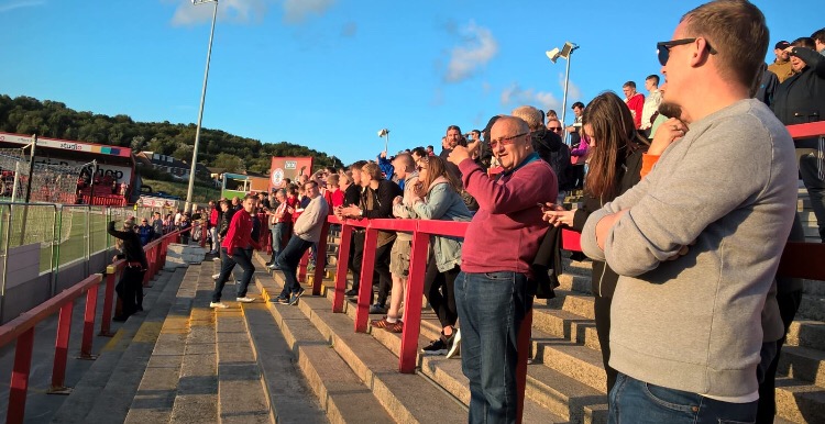 Sunderland fans at Accrington Carabao Cup