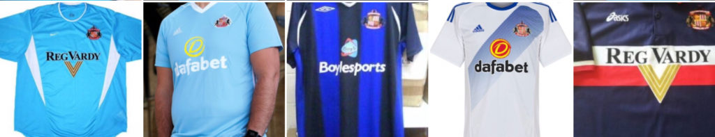 Sunderland football shirts Saturday afternoon SAFC blues