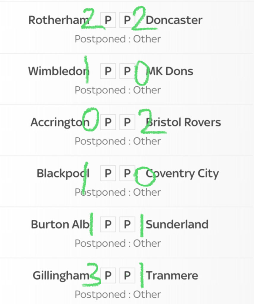 SAFCBlog daily nonsense latest results