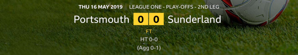 Portsmouth Sunderland play off semi final leg 2